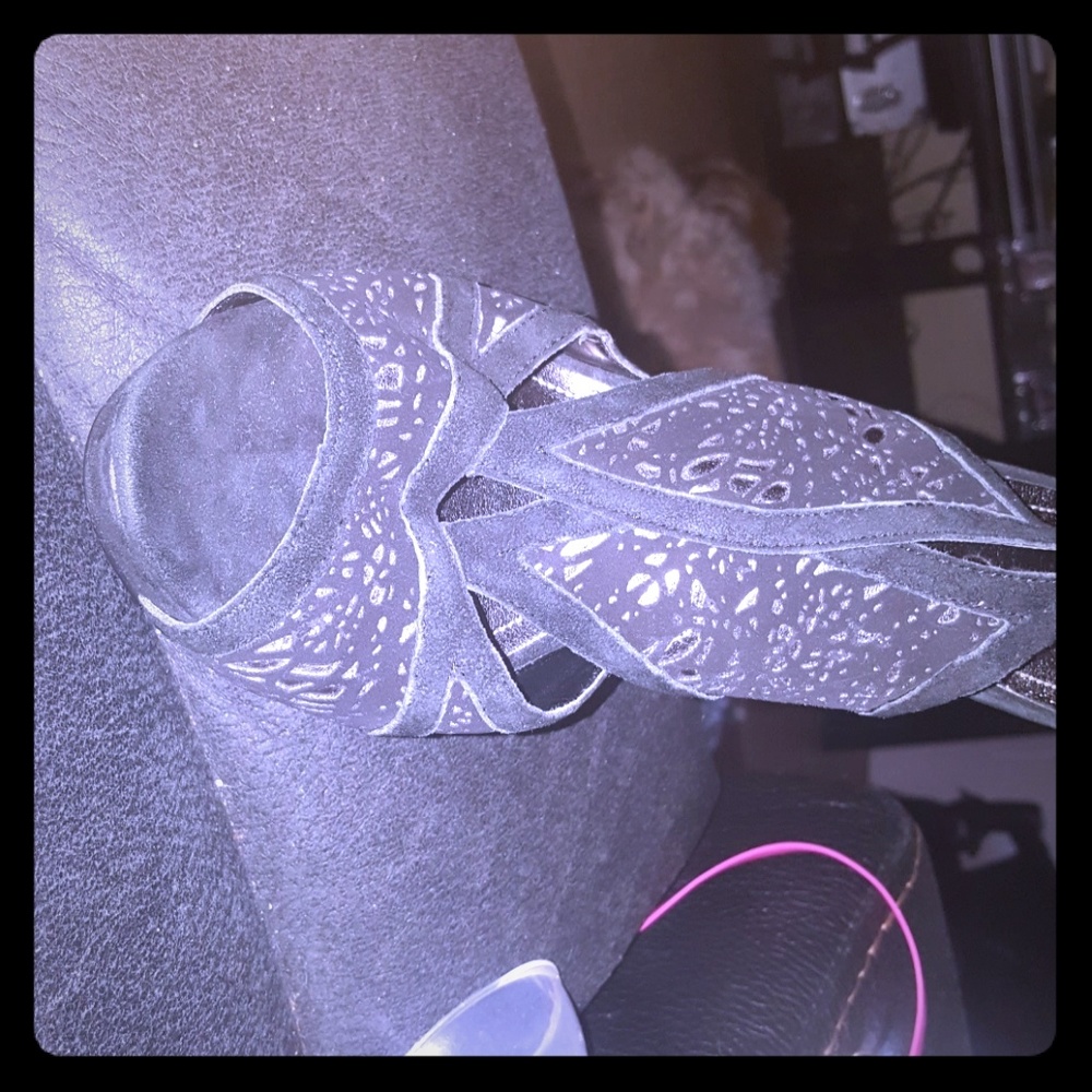 Black qnd silver heels